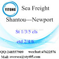 Consolidamento di LCL di Shantou Port a Newport